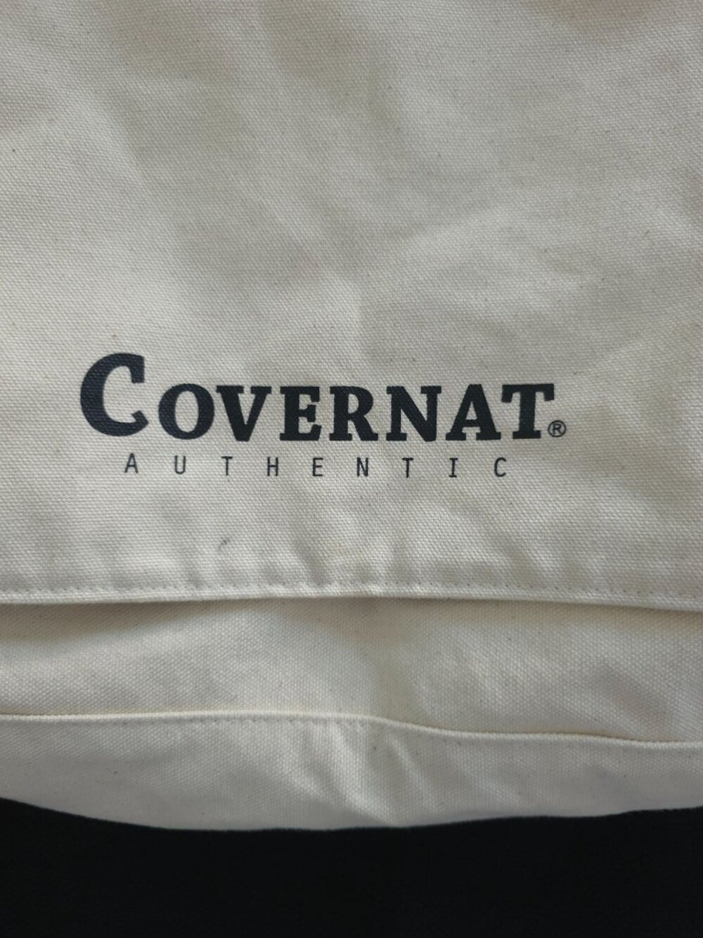 Covernat Authentic Logo Beige Canvas Messenger Bag Adjustable Strap - Picture 5 of 6